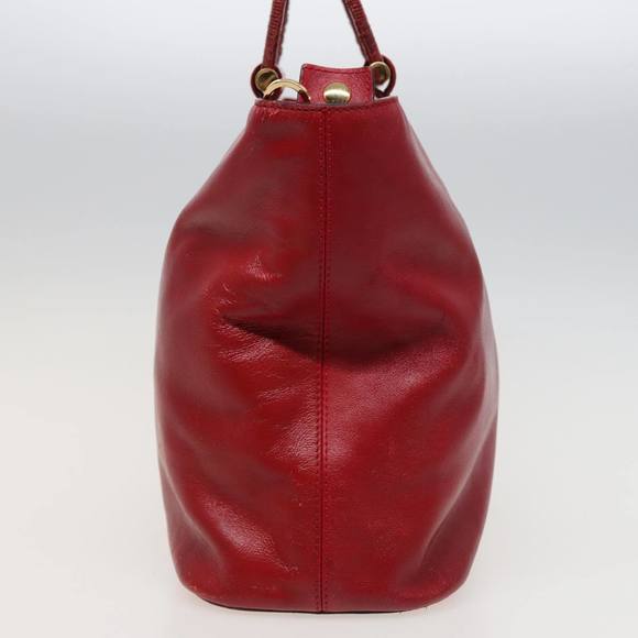 CELINE Hand Bag Leather 2way Red Auth yk13083 - Picture 3 of 16